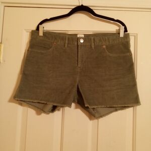 GAP Green Corduroy Shorts Relaxed Fit 90s Style Size 12